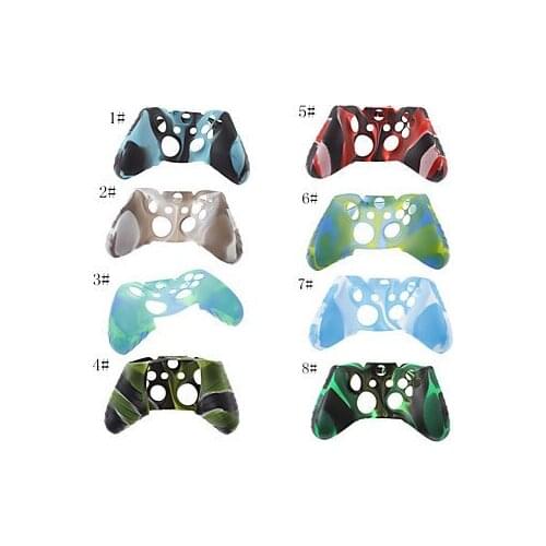 100PCS Camouflage Silicone Soft Case Antiskid Dustproof Anti-sweating Skin Grip Cover Case For Xbox One Controller