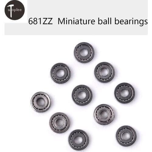 100Pcs Miniature Ball Bearings 681ZZ Mini 1x3x1mm Metal Shield Wheel Roller for Toy Model
