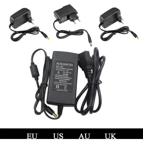 110-240V AC To DC Adapter 12V 1A 2A 5A 6A Power Adaptor Charger Universal Switching Supply 12 Volt LED Light Strip Plug