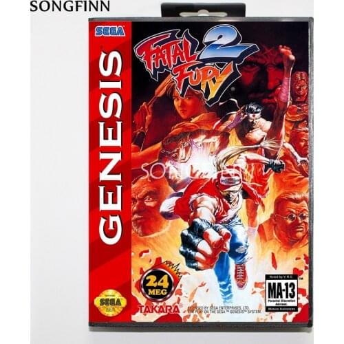16 bit MD Memory Card With Box for Sega Mega Drive for Genesis Megadrive - fatal fury 2