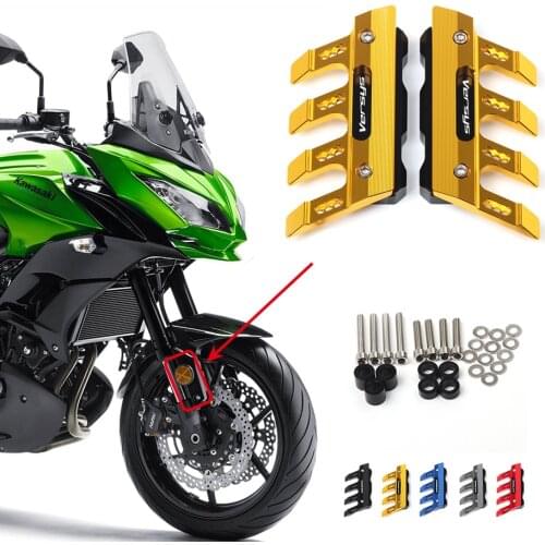 For Kawasaki VERSYS 650 1000 KLZ1000 Motorcycle CNC Aluminum mudguard side protection block front fender side anti-fall slider