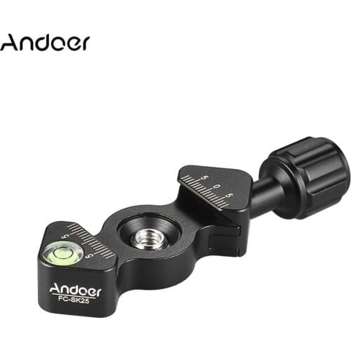 Andoer FC-SK25 Quick Release Clamp Tripod 1/4" & 3/8" Screw Hole for RSS Arca-Swiss Kirk Marking Benro Sirui SUNWAYFOTO