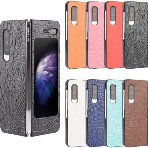 For Samsung Galaxy Z Fold 2 Case Luxury Crocodile Skin PU Leather Full Cover Hard Case For Samsung Galaxy ZFold2 Phone Case