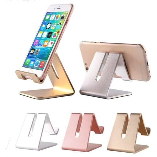 1pc Luxury Rose Gold Desk Phone Holder Aluminum Display Stand Buisness Card Holder Desktop Office Organizer Desk Accessories