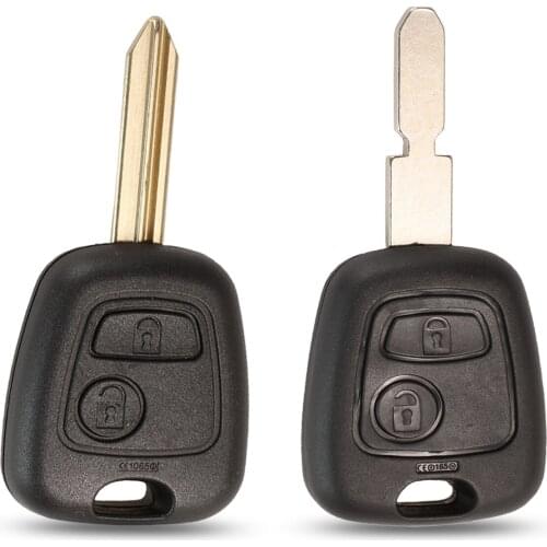 Bilchave 2 Buttons Remote Control Car Key Shell Fob For Peugeot 107 206 207 306 For Citroen C-Elysee Uncut NE78/SX9 Blade