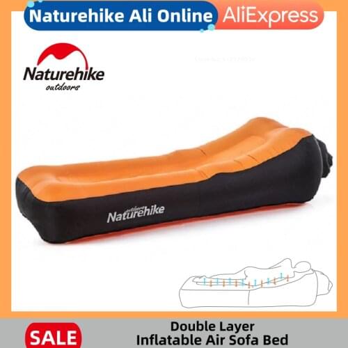 Naturehike Double-Layer Inflatable Sofa Outdoor Beach Bed Lunch Break Beach Portable Lazy Net Red Air Cushion Chair NH20FCD05