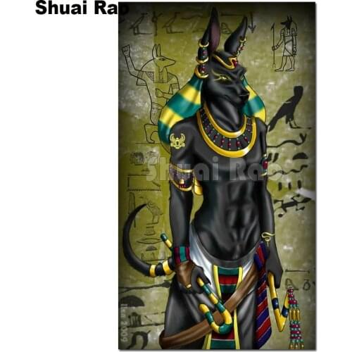 Egypt Anubis 5d diy Diamond Painting 3d god Pattern Diamond Embroidery round mosaic Diamond set Egyptian Symbols home decor