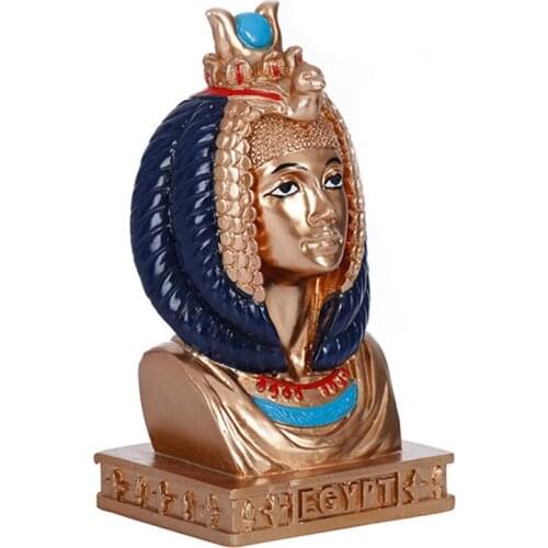 Egyptian Head Figurine Statue Decoration Vintage Cat Goddess Statue Home Garden Figurines Decorative Crafts for Indoor Outdoor