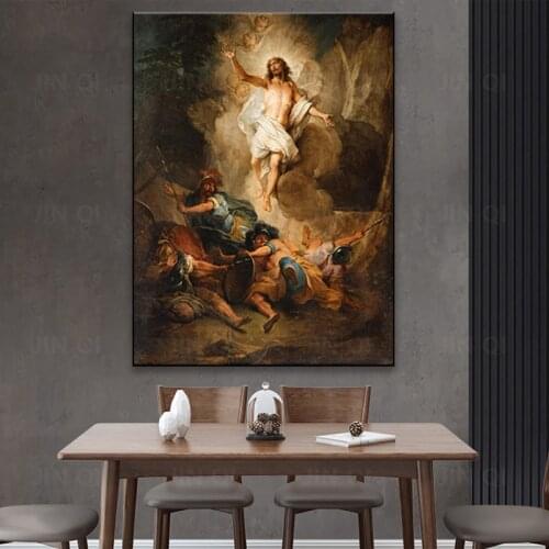 HD Prints Home Decor Resurrection of Jesus Canvas Poster Christian Painting Wall Art Religion Modular Picture For Living Room