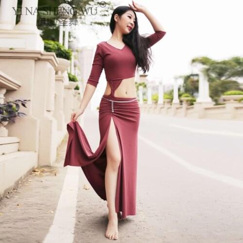 New Sexy Belly Dance Costume Set Women Bellydance Performance Clothing Practice Clothes Bollywood Long Skirt Eastern Dress Set
