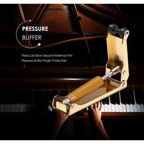 Piano Lid Slow Descent External Thin Hydraulic Pressure Buffer Piano Lid Relief to Drop Piano Accessories Finger Protection