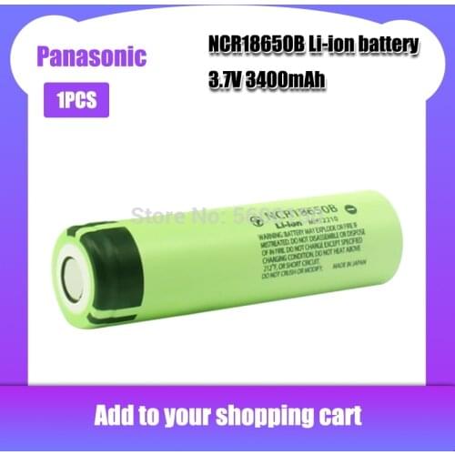 1PCS New Original Panasonic NCR18650B 3.7v 3400mah 18650 Lithium Rechargeable Battery NCR 18650B for Laptop Flashlight cells