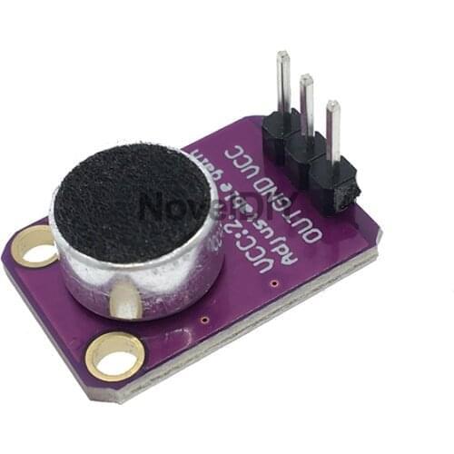 MAX4466 Electret Microphone Amplifier Module Adjustable Gain OUT GND VCC Board For Arduino DC 2.4-5V