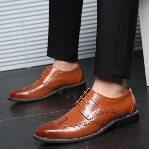 Handmade Men Shoes Big Size 48 Mens Brogues Formal Shoes Classic Lace Up Dress for Wedding Party Blue Mens Italian Leather Shoes