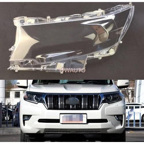 Car Headlight Lens For Toyota Prado 2017 2018 2019 Headlamp Cover Car Replacement Front Transparent Auto Shell