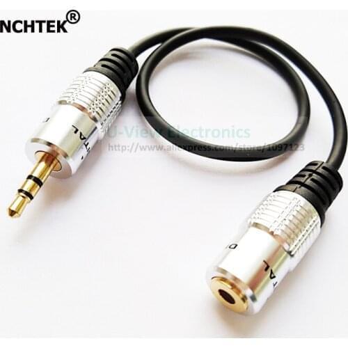 NCHTEK 1/8" 3.5mm Stereo Male to Female Jack Audio Extension Cable For IPOD MP3 About 30CM/Free DHL Shipping/100PCS