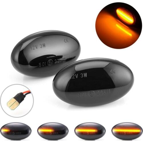 Amber Dynamic LED Side Marker Light Turn Signal Lamp Blinker for Mercedes Benz Smart W450 W415 A-Class W168 Vito W639