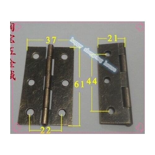 Hinges for wooden wine box & decorative 2.5 inch / bronze antique / iron hinges 61mm*22mm*37mm