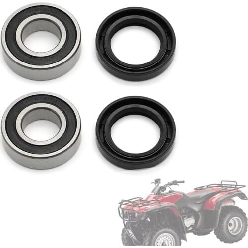 Front Wheel Bearings Shaft Seals & Kit For Honda TRX350TE TRX350TM Fourtrax Rancher (2WD) 2000-2006 / TRX200 TRX200D 1990-1997