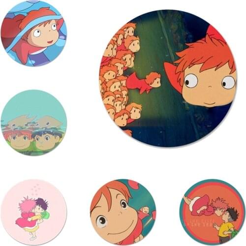 Ponyo Studio Ghibli Anime Badge Brooch Pin Accessories For Clothes Backpack Decoration gift