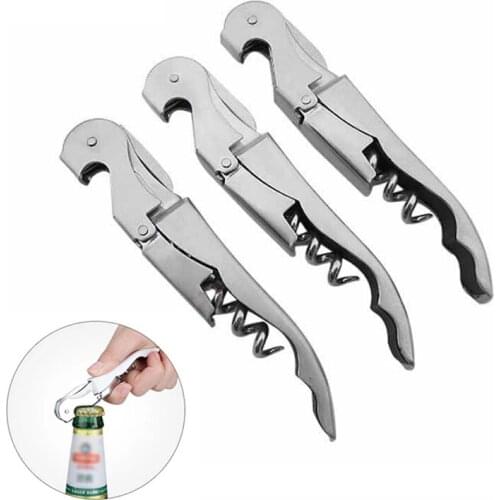 Stainless Steel Cork Screw Corkscrew Multifunction Wine Cap Opener Beer Cap Bottle Opener Kitchen Bar Tools Accessories