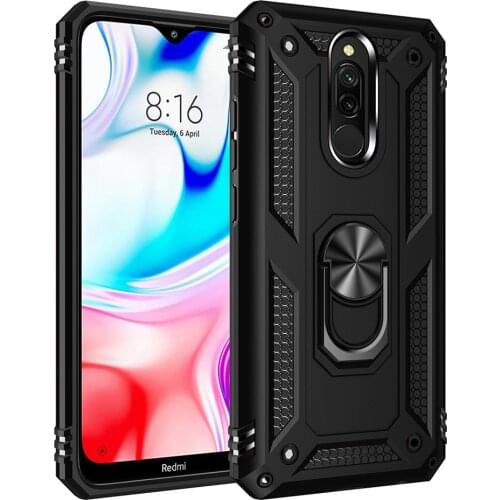 Shockproof Case for Xiaomi Redmi 8 Case Cover Military Armor Ring Holder Magnet Phone Case Redmi 8 Redmi8 M1908C3IC MZB8255IN