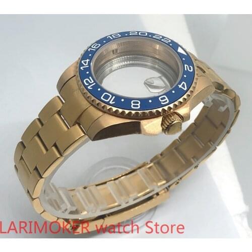 Transparent back cover 904L stainless steel strap bracelet with 40mm sapphire glass ETA NH36 MH35 case blue bezel