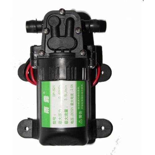 DC 12V 70PSI 3.5L/min Agricultural Electric Water Pump Black Micro High Pressure Diaphragm Water Sprayer Car Wash 12 V