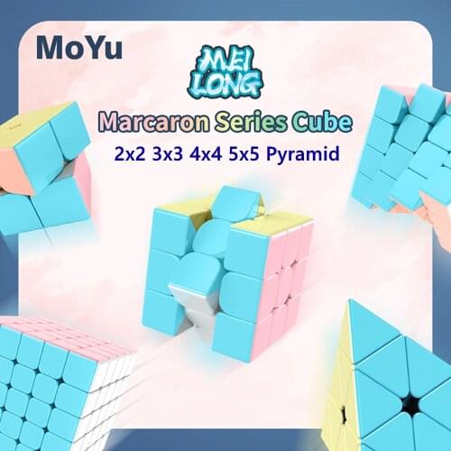 Moyu Meilong Macaron 2x2x2 3x3x3 Speed Cube 4x4x4 5x5x5 Magic Cube 2x2 3x3 4x4 5x5 Puzzle Cubo Magico Pyramid Cubes