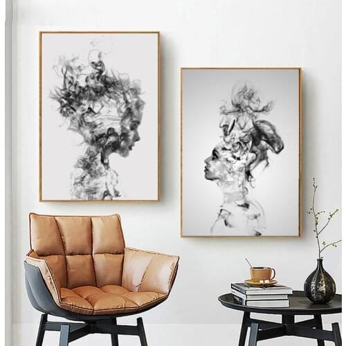 Modern Pop Art Canvases Are Painted with Abstract Art Hair on Girl Posters and Printed Canvas Art Wall Pictures ToDecorate Rooms