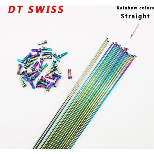 DT Swiss Champion 2.0 round spokes J-shaped curved/straight pull head bicycle spokes colored bicycle spokes with copper caps