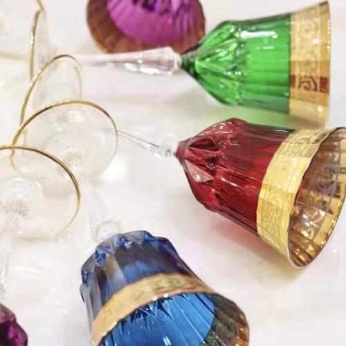 24K gold embossed champagne crystal cup Goblet