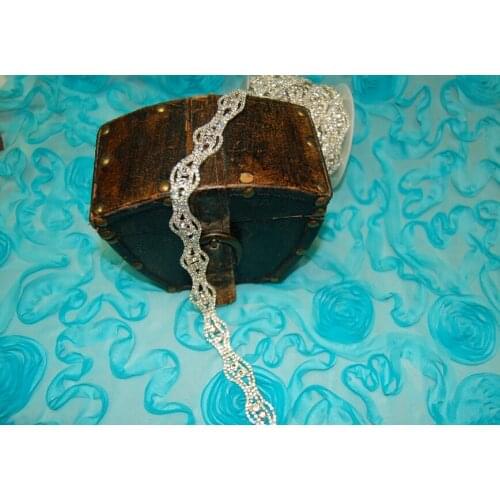 5 Yards 19mm Width Rhinestone Cup Chain Rhinestone Trim for Bridal Headband Head Piece Wholesale Free Shipping