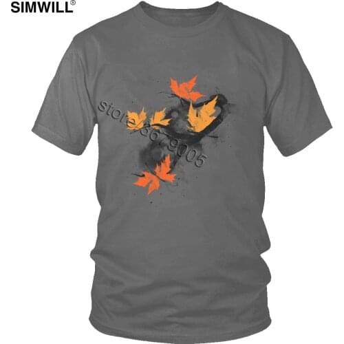 Retro Autumn Butterflies Tee Fashion Casual 100% Cotton Tshirt Mens Short Sleeved O-neck Fall is Here T Shirt Oversized Tops