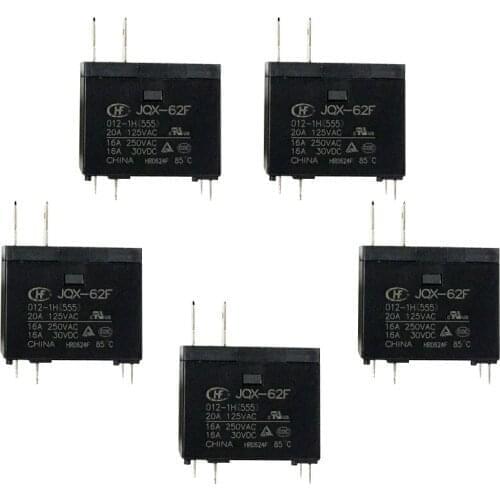 Water Heater Microwave Oven Special-purpose Relay, Coil Voltage 12VDC, Pack of 5