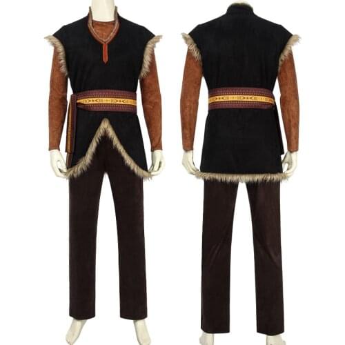 Adult Men Halloween Kristoff Cosplay Costume Outfit Party Full Props Suit