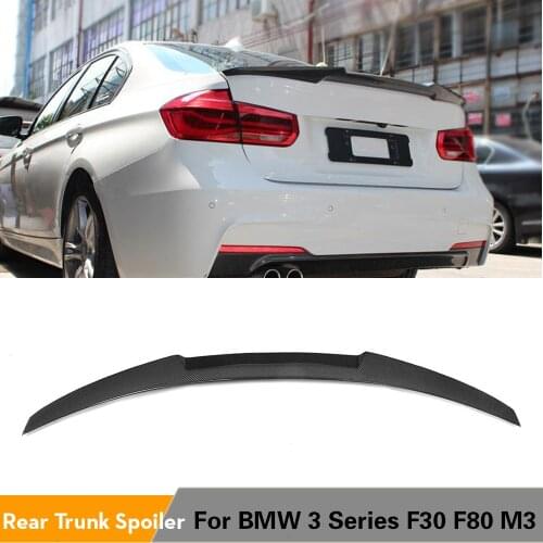 Rear Trunk Spoiler For BMW F30 F35 F80 316i 318i 320i 335i 340i Base Sedan M Sport M3 2014 - 2018 Rear Boot Wing Carbon Fiber