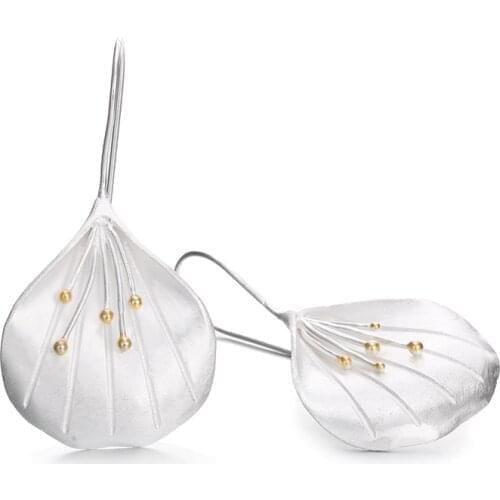 New Arrival 925 Sterling Silver Fashion Big Flower Ladies`drop Earrings for Women Jewelry Female Gift Cheap Birthday Gift