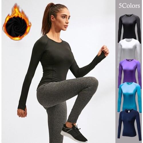 Fanceey Winter yoga top long sleeve sport top fitness women jersey mesh gym top women workout tops for women yoga shirt sport