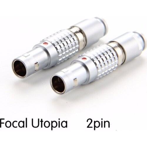 High Quality 1pair Gold Plated Male headphone Pin for DIY Focal Utopia Cable Connectors ADAPRER