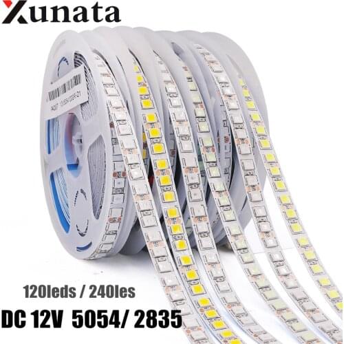 DC12V 5054 2835 Led Strip 120Leds/m 240Leds/m Waterproof Flexible LED Ribbon Tape Light Strip Natural 4000K Warm White 3000K 5m