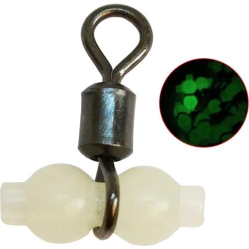 20-pieces Luminous 3 Way Fishing Swivels For Night Fishing Bass Fishing Gear Hook Connector Crappie Fishing Accessories