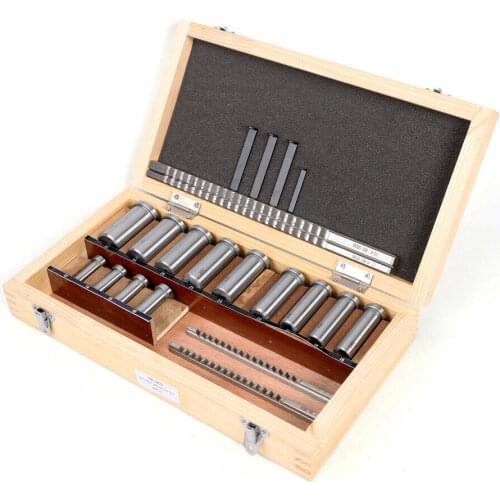 22pcs Keyway Broach Bushing Shim Set Metric System 12-30 HSS Keyway Tool for CNC