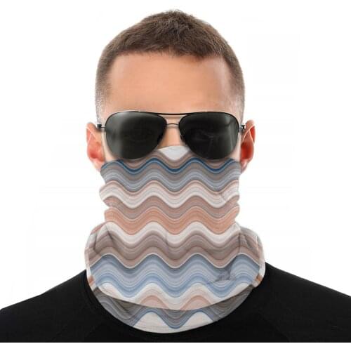 Zigzag Multicolor Scarf Neck Face Mask Unisex Halloween Tube Scarf Seamless Bandana Protective Headwear Outdoor Hiking