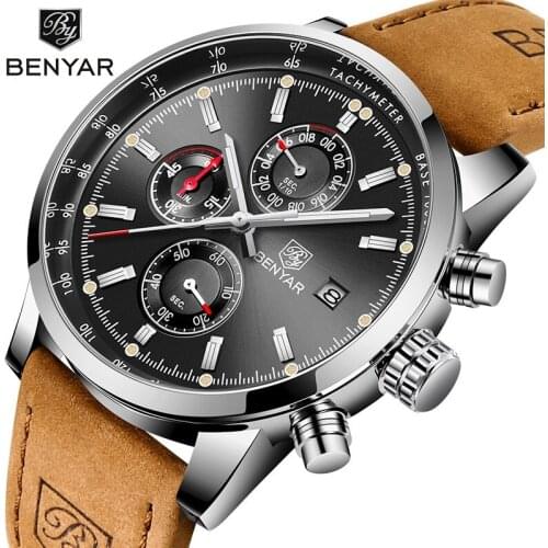 2020 BENYAR Watches Men Top Luxury Brand Quartz Watch Fashion Chronograph Date Watch Sport Clock Male Hour Relogio Masculino