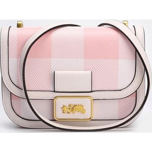 Genuine Leather Handbags 2021 New Fashion High-end Plaid Tofu Bag Shoulder Messenger Small Square Bag Purses and Handbags Cc Gg