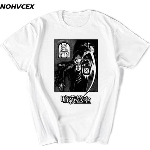 Anime Cos Assassination Classroom Koro-sensei Printed Round Neck Harajuku Manga Tops Tee