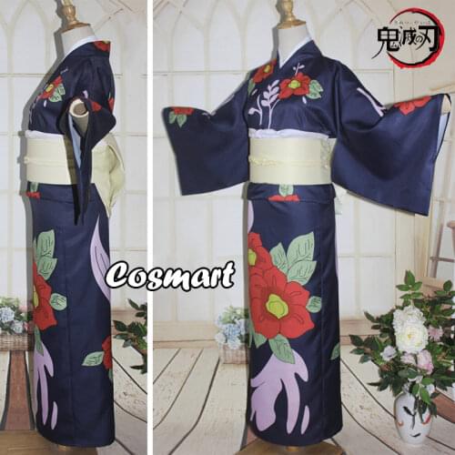 Anime Demon Slayer Kimetsu no Yaiba Tamayo Kimono Uniform Cosplay Costume Halloween Suit For Women Outfit New 2019