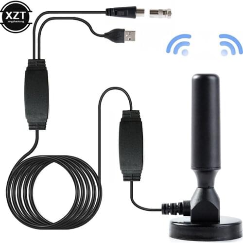 Indoor HD TV Antenna Indoor Black Television USB Amplifier Digital Ground Wave Hdtv DTMB Car TV Aerial Antenna