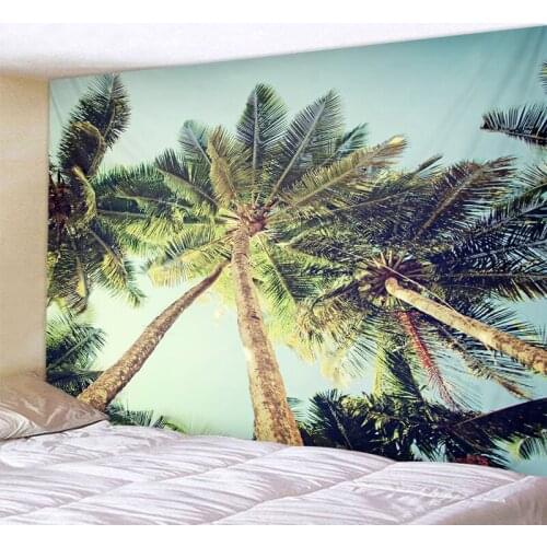 Beautiful Coconut Landscape Print Wall Tapestry Cheap Hippie Wall Hanging Hohemian Tapestry Tapestry Mandala Wall Art D